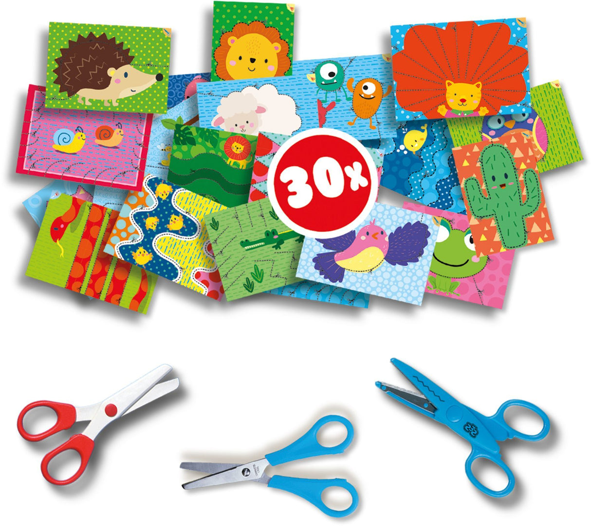 J'apprends a découper pas a pas - SES CREATIVE - Hobby 3 - 6 - Motricité Fine - 3 Ciseaux Sécurité + Loisirs + Zigzag - Age : 3+