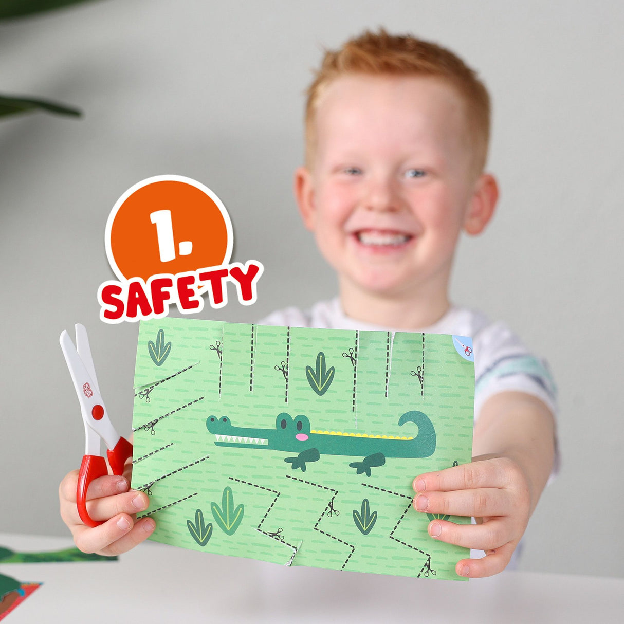 J'apprends a découper pas a pas - SES CREATIVE - Hobby 3 - 6 - Motricité Fine - 3 Ciseaux Sécurité + Loisirs + Zigzag - Age : 3+