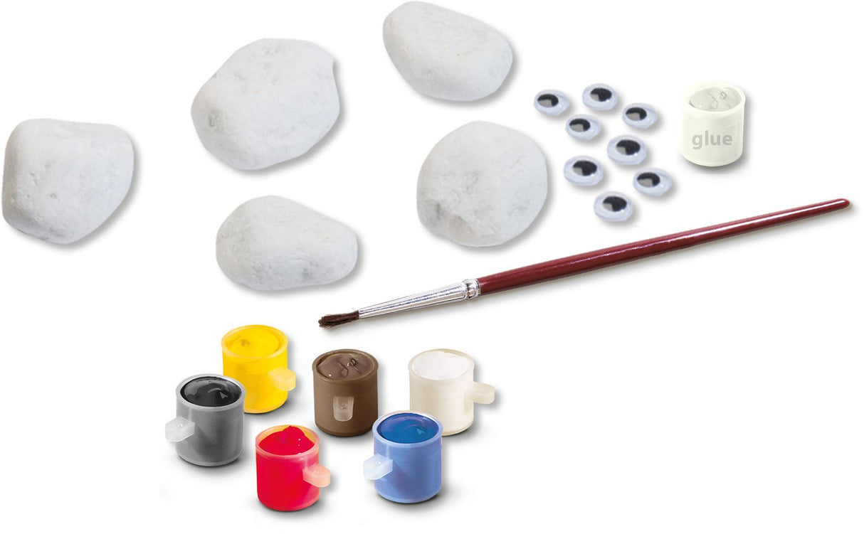 Peinture pierre - SES CREATIVE - Hobby - Pierres naturelles - DIY Animaux en pierres - Age : 5+