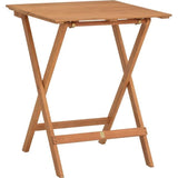 Set bistrot en bois d'acacia FSC - SAVANA - 1 table carrée 60 x 60 cm et de 2 chaises pliables - 2 personnes