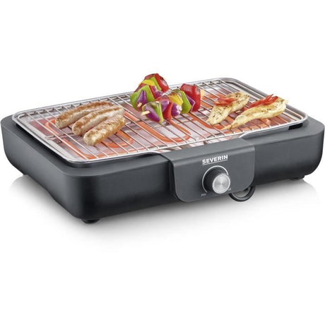 Barbecue électrique SEVERIN - PG8554 - Surface de cuisson 37x29 cm - Thermostat réglable - 2300W