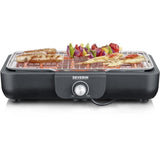 Barbecue électrique SEVERIN - PG8554 - Surface de cuisson 37x29 cm - Thermostat réglable - 2300W