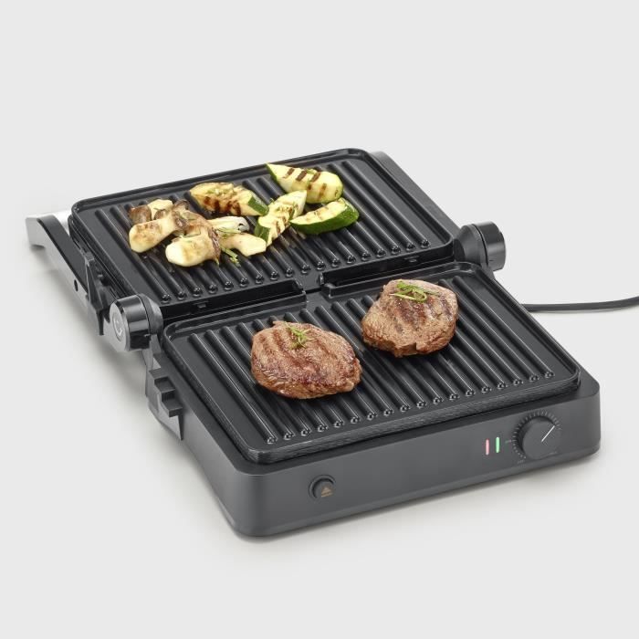 Gril SEVERIN - KG2398 - Surface cuisson 30x22cm - Plaques amovibles - Revetement céramique - 1800W