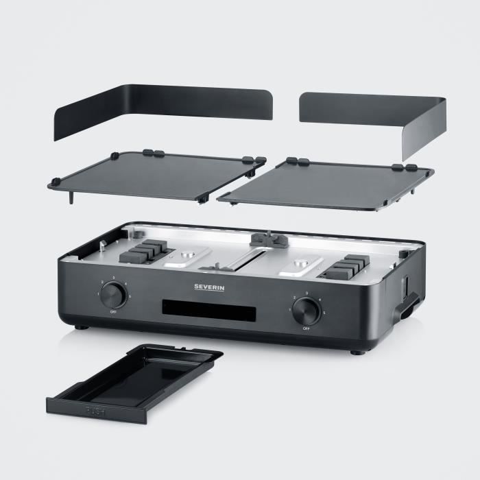 Plancha SEVERIN - PG8569 - Surface de cuisson 48x27cm - Revetement céramique antiadhésif - 2200W