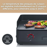 Plancha SEVERIN - PG8569 - Surface de cuisson 48x27cm - Revetement céramique antiadhésif - 2200W