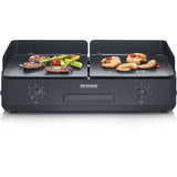 Plancha SEVERIN - PG8569 - Surface de cuisson 48x27cm - Revetement céramique antiadhésif - 2200W