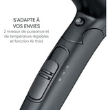 Seche-cheveux de voyage compact - SEVERIN - HT 0159 - Diffuseur & Concentrateur - 1600 W - Poignée pliable - Noir