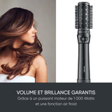 Brosse soufflante - SEVERIN - Styler multifonction avec revêtement Céramique-Kératine - Auto-rotative - 3 embouts - 1000 W - Noir