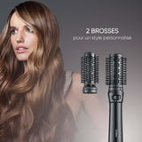 Brosse soufflante - SEVERIN - Styler multifonction avec revêtement Céramique-Kératine - Auto-rotative - 3 embouts - 1000 W - Noir
