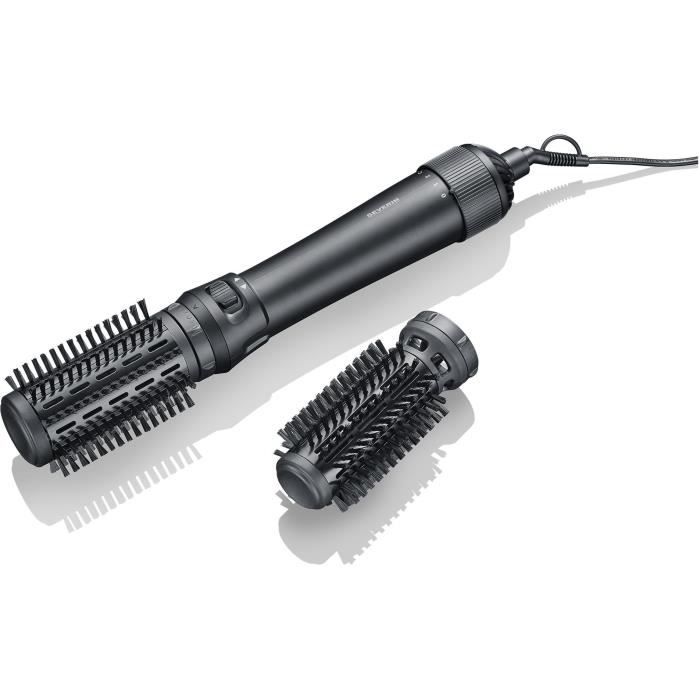 Brosse soufflante - SEVERIN - Styler multifonction avec revêtement Céramique-Kératine - Auto-rotative - 3 embouts - 1000 W - Noir