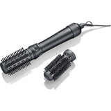 Brosse soufflante - SEVERIN - Styler multifonction avec revêtement Céramique-Kératine - Auto-rotative - 3 embouts - 1000 W - Noir