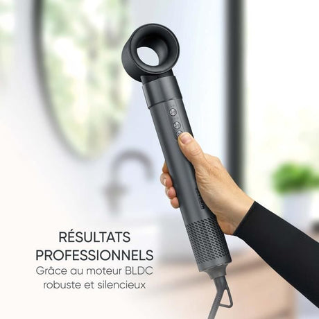 Brosse coiffante ionique - SEVERIN - Multistyler 5-en-1 - Moteur BLDC puissant - 5 embouts - 1500 W - Gris et noir