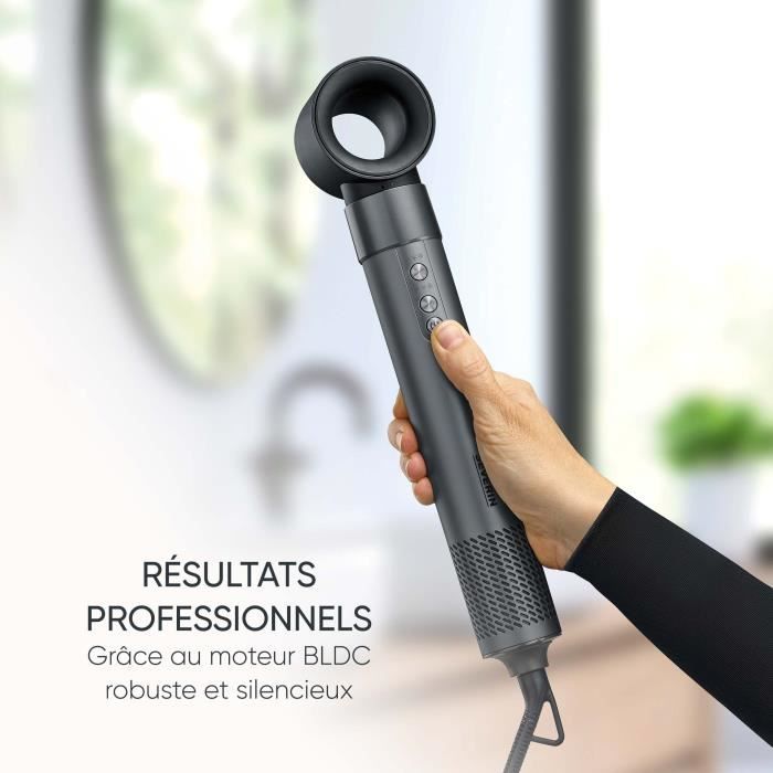 Brosse coiffante ionique - SEVERIN - Multistyler 5-en-1 - Moteur BLDC puissant - 5 embouts - 1500 W - Gris et noir