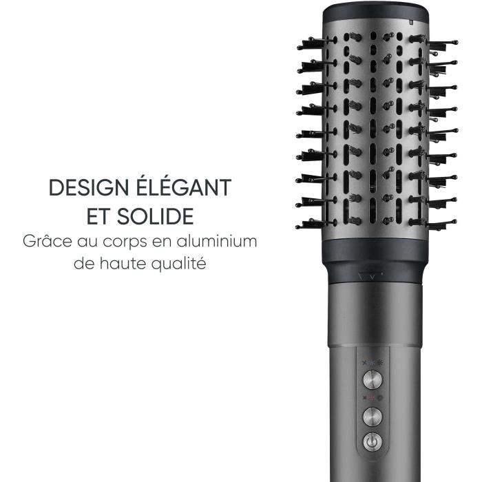 Brosse coiffante ionique - SEVERIN - Multistyler 5-en-1 - Moteur BLDC puissant - 5 embouts - 1500 W - Gris et noir
