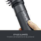 Brosse coiffante ionique - SEVERIN - Multistyler 5-en-1 - Moteur BLDC puissant - 5 embouts - 1500 W - Gris et noir