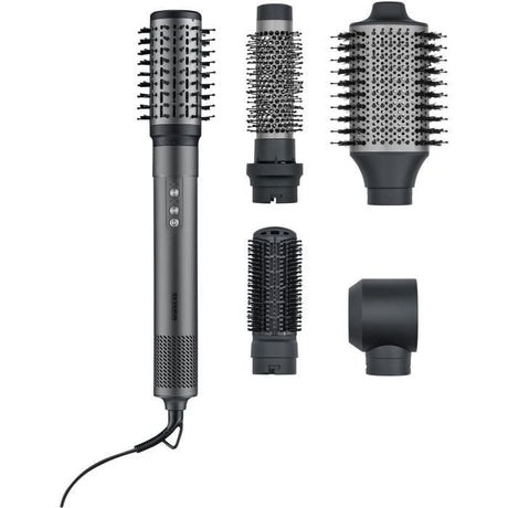 Brosse coiffante ionique - SEVERIN - Multistyler 5-en-1 - Moteur BLDC puissant - 5 embouts - 1500 W - Gris et noir