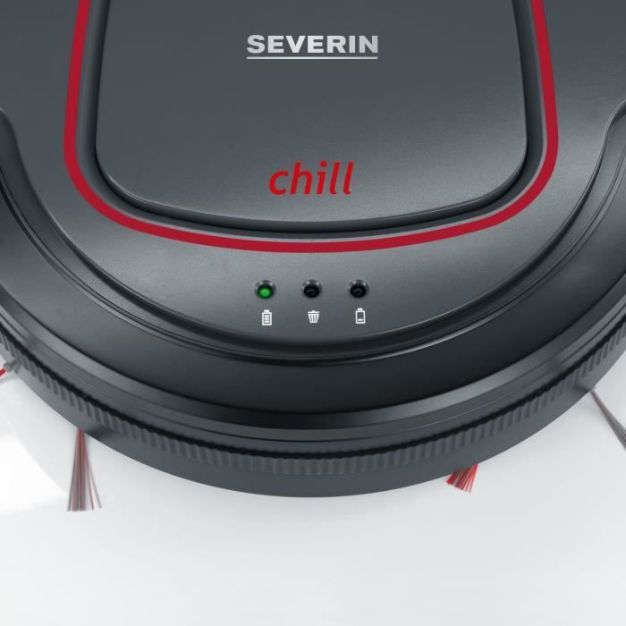 Aspirateur robot SEVERIN - Batterie Lithium 12,8V - Autonomie 90min. - Réservoir 350ml - Silencieux 65dB