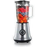Blender - SEVERIN - SM3734 - 500 W - Bol en verre 1 L - 2 vitesses + fonction pulse - Inox/Noir