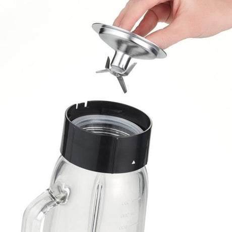 Blender - SEVERIN - SM3734 - 500 W - Bol en verre 1 L - 2 vitesses + fonction pulse - Inox/Noir