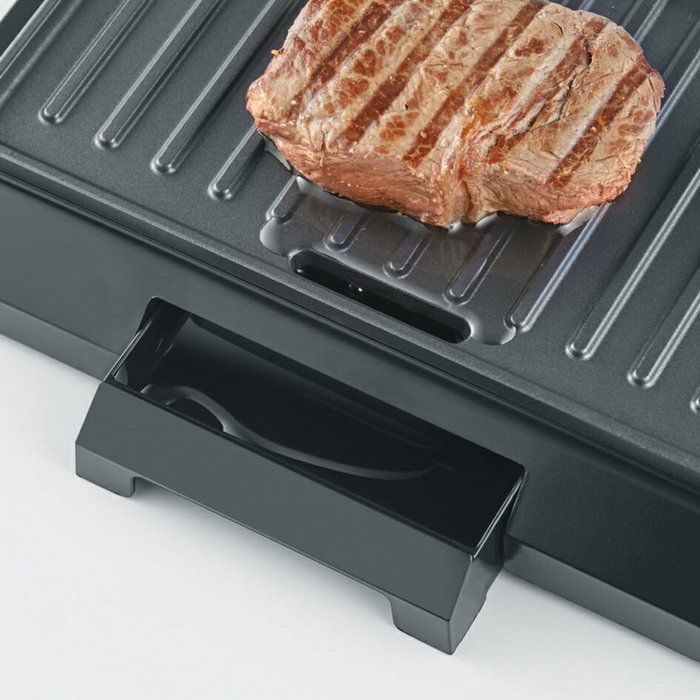 SEVERIN - Grill Electrique KG2394 - Surface cuisson 23x14,5cm - Plaques anti-adhésives - 800W