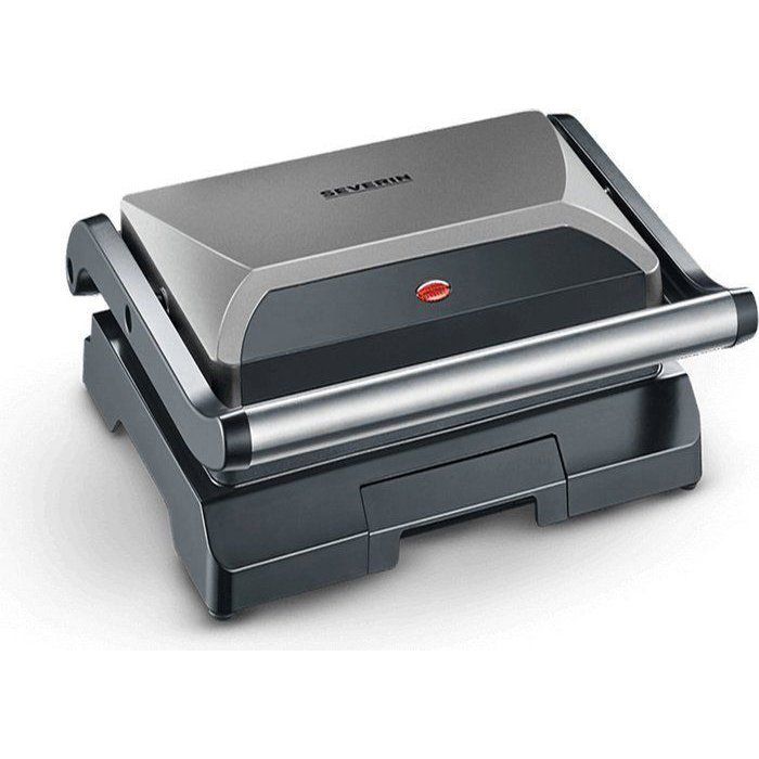 SEVERIN - Grill Electrique KG2394 - Surface cuisson 23x14,5cm - Plaques anti-adhésives - 800W