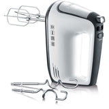 Batteur électrique SEVERIN HM3830 - 5 vitesses + fonction turbo, 1 600 tours/min, 2 fouets et crochets inox