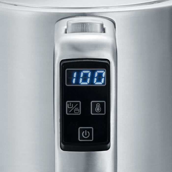 Bouilloire SEVERIN WK3418 - Inox - 1,7 L - Température réglable - Affichage LCD