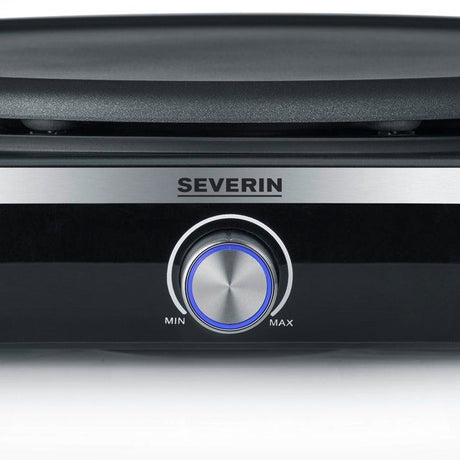 Crepiere électrique XXL - SEVERIN - CM2199 - Ř 38cm - Avec spatule et répartiteur - Inox brossé / Noir