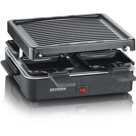 Appareil a raclette SEVERIN - RG2370 - Jusqu'a 4 personnes - Format compact 21x21cm - 600W