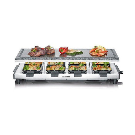 Appareil a raclette - SEVERIN - RG2374 - 8 personnes - Revetement anti-adhésif - 1500 W - Noir