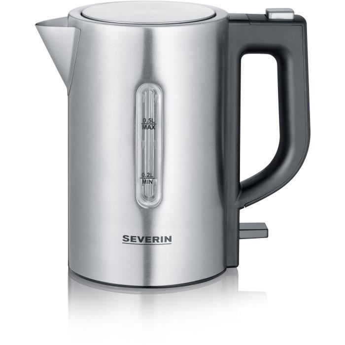 Bouilloire de voyage SEVERIN WK3647 - 0,5 L - 1100 W - Inox et noir