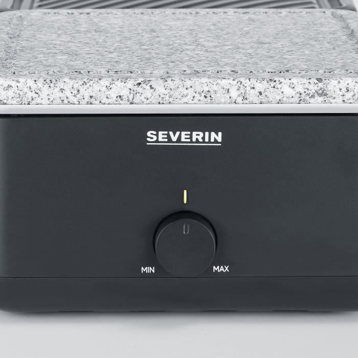 Appareil a raclette SEVERIN - RG2366 - Jusqu'a 8 personnes - Pierre naturelle et plaque de cuisson réversible - 1300W