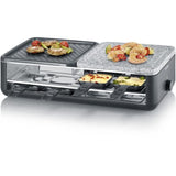 Appareil a raclette SEVERIN - RG2366 - Jusqu'a 8 personnes - Pierre naturelle et plaque de cuisson réversible - 1300W