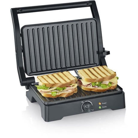 Grill SEVERIN - KG2391 - Surface de cuisson 28x17cm - Ouverture 180°C - 1800W
