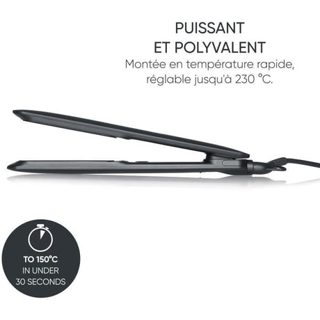 Fer a lisser ionique - SEVERIN - HG 0622 - Revetement céramique - Indicateur température LED - Chauffe rapide - Noir
