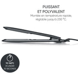 Fer a lisser ionique - SEVERIN - HG 0622 - Revetement céramique - Indicateur température LED - Chauffe rapide - Noir