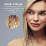 Fer a lisser ionique - SEVERIN - HG 0622 - Revetement céramique - Indicateur température LED - Chauffe rapide - Noir