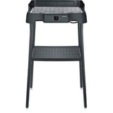 Barbecue électrique sur pieds - SEVERIN - PG8594 - 2000 W - Surface de cuisson 38 x 22 cm - Thermostat réglable - Noir