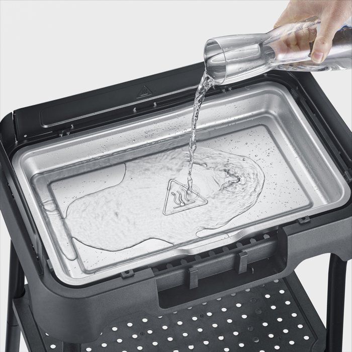 Barbecue électrique sur pieds - SEVERIN - PG8594 - 2000 W - Surface de cuisson 38 x 22 cm - Thermostat réglable - Noir