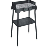 Barbecue électrique sur pieds - SEVERIN - PG8594 - 2000 W - Surface de cuisson 38 x 22 cm - Thermostat réglable - Noir