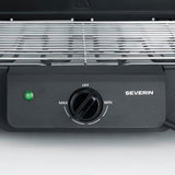 Barbecue électrique sur pieds - SEVERIN - PG8594 - 2000 W - Surface de cuisson 38 x 22 cm - Thermostat réglable - Noir