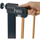 SAFETY 1st Barriere de sécurité enfant Easy Close effet bois, 73-80 cm - pression, sans vis ni perçage - (max. 136 cm)