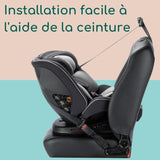 SAFETY 1ST Siege auto Cosmo I-Safe I-Size, De 0 a 12 ans, 40 - 150 cm, Installation facile de la ceinture, Rotation a 360°, Black