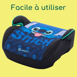 SAFETY 1st Disney© Siege auto réhausseur Star Plus i-Safe Stitch, Groupe 3, ceinturé, de 6 a 10-12 ans (36kg), Classic Stitch