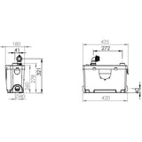 Pompe de relevage eaux grises - SFA Sanipompe Vite - Évacue les eaux usées, meme chaudes (75°C)