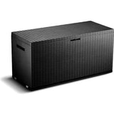 TOOD Malle / coffre de rangement en rÈsine - 350 L - 120 x 52 x 60 cm - Gris anthracite