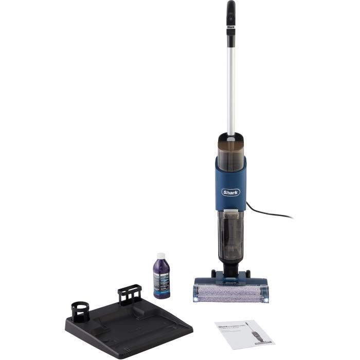 SHARK HydroVac WD100EU - Nettoyeur Filaire sols durs - Brosse rotative antimicrobienne - Aspire et nettoie