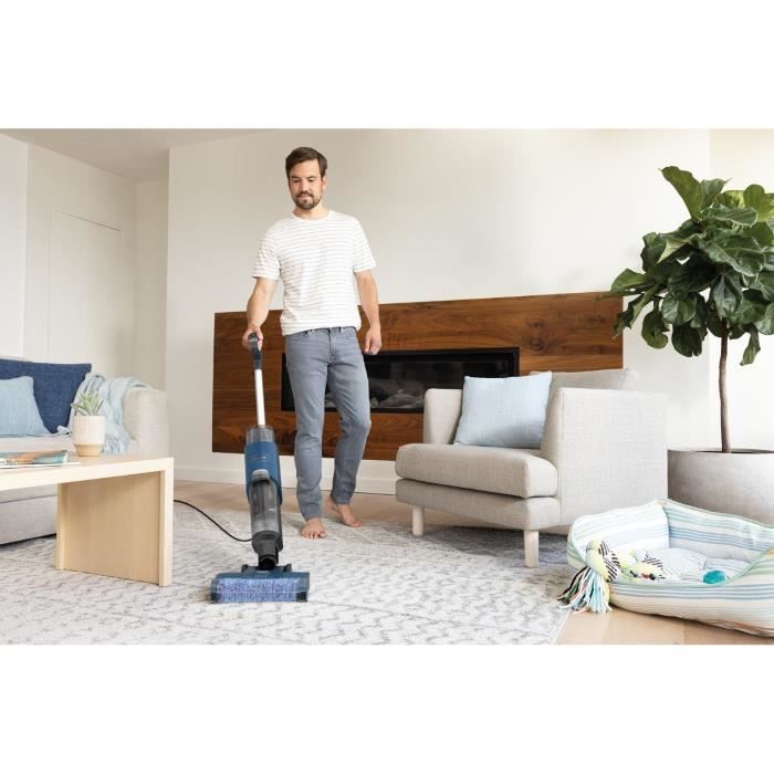 SHARK HydroVac WD100EU - Nettoyeur Filaire sols durs - Brosse rotative antimicrobienne - Aspire et nettoie