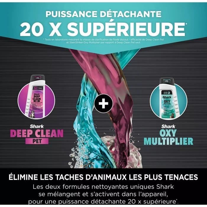 SHARK PX250EUT StainStriker Détacheur HairPro Pet - Moquettes, tapis, meubles, escaliers les voitures - 450W - 1,2 L - 1,26 m