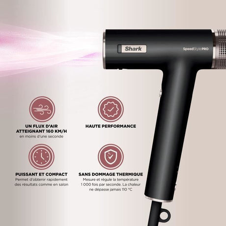 Seche-cheveux - Shark - HD752EU - SpeedStyle Pro 5-en-1 - Diffuseur Defrizz Fast - 1750 W